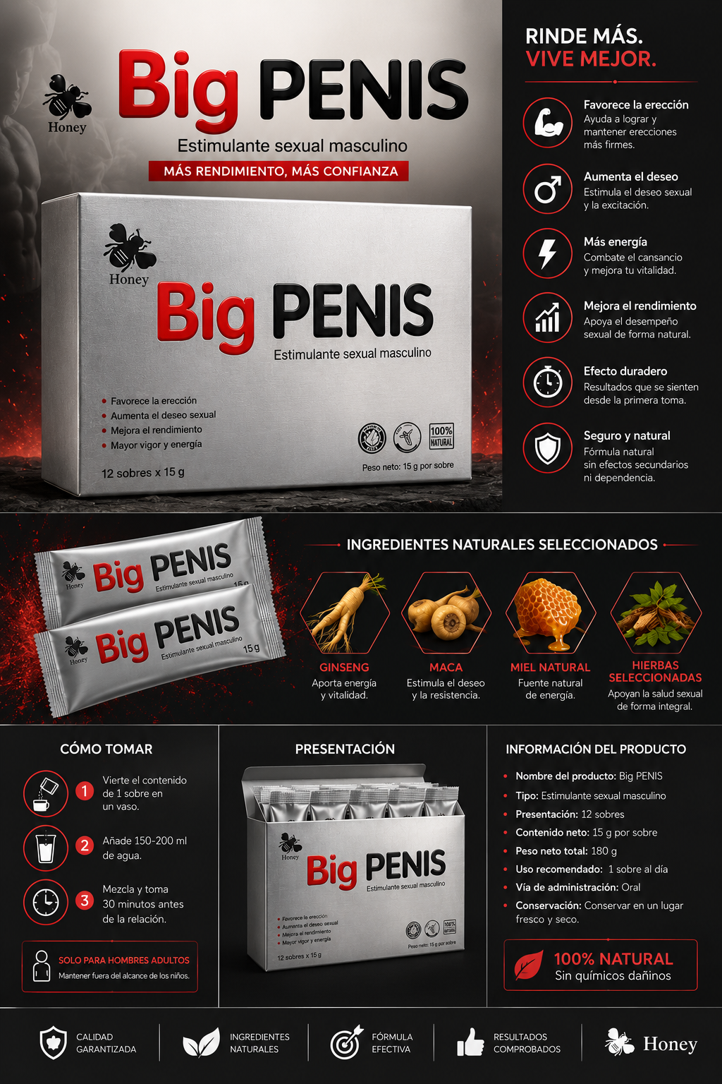 Energizante Miel Big Penis Liquido Unidad