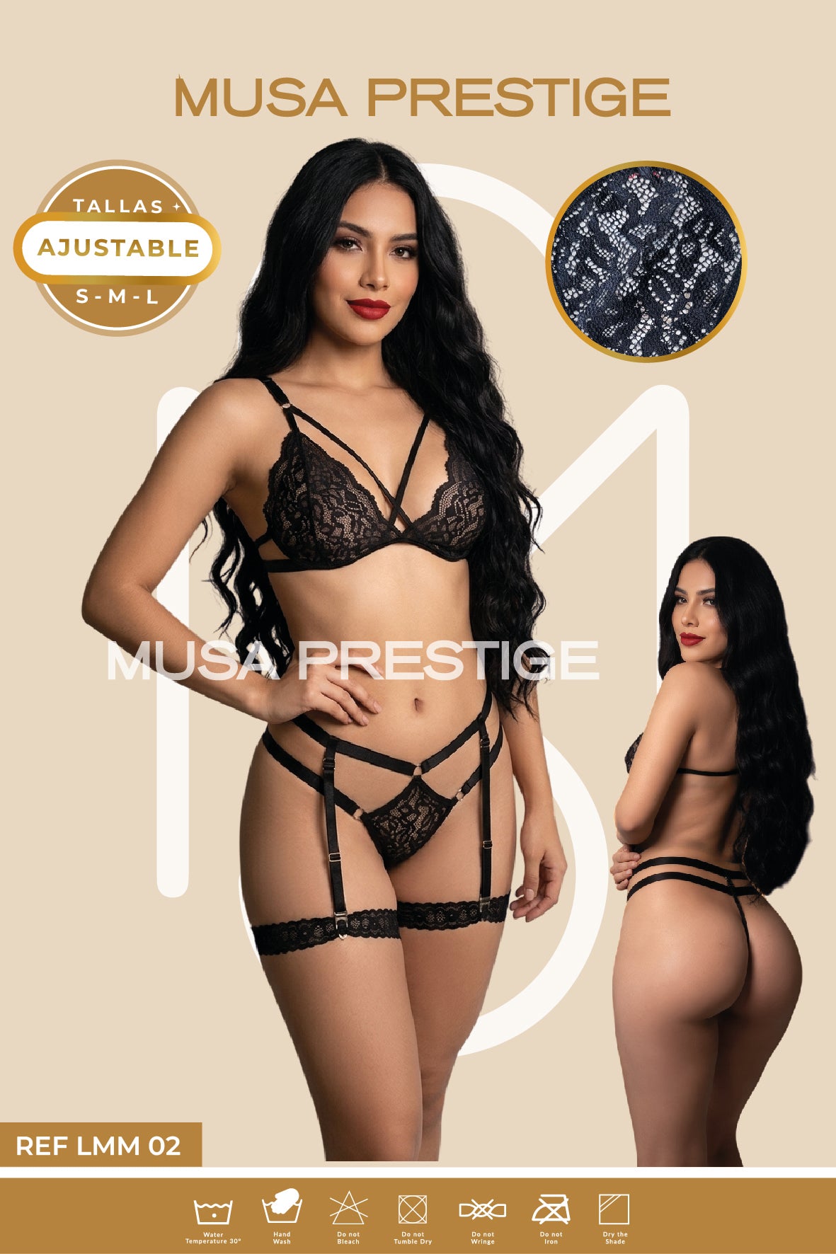 Lenceria LMM02 NEGRO
