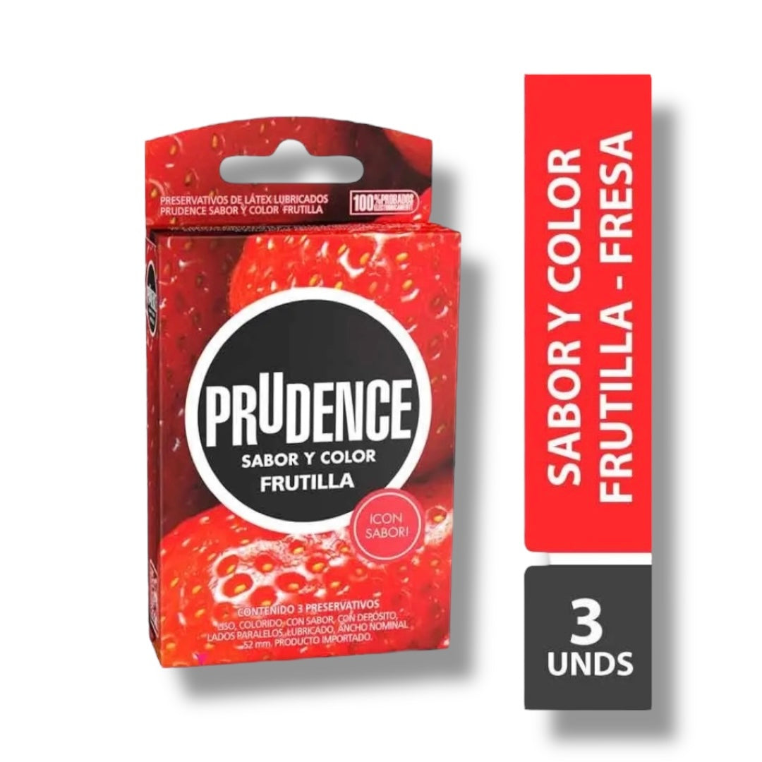 Preservativo Prudence x 3 sabor a Fresa